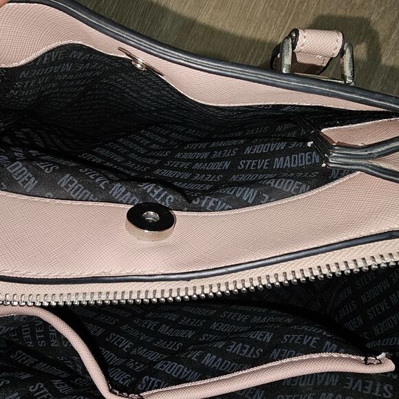 Steve Madden - Handbag Satchel Two Way Multiple Compartments - Baby Pink - Picture 10 of 13